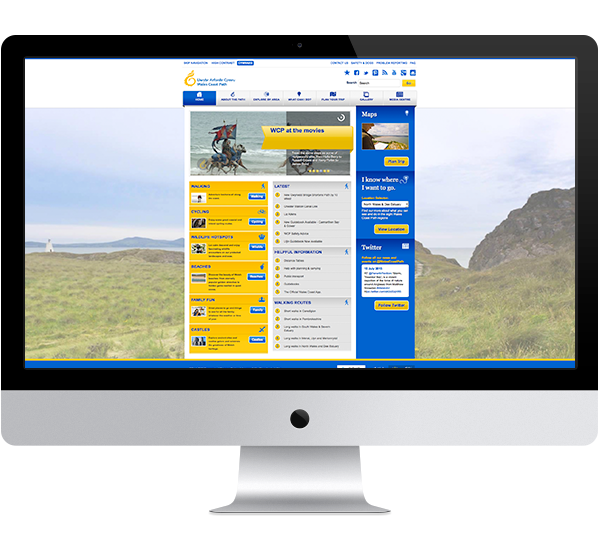 The Wales Coast Path website on desktop