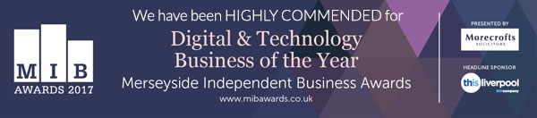 We have been HIGHLY COMMENDED for Digital & Technology Business of the Year in the MIB Awards 2017