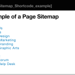 Example of HTML sitemap