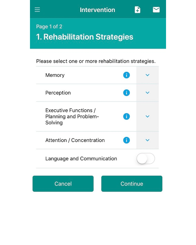 Cognitive Rehabilitation in Dementia app screenshot