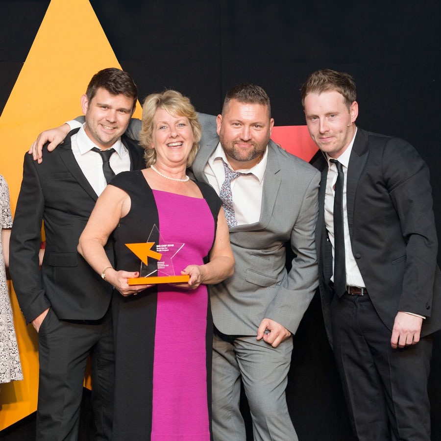 Andy, Carole and Dave at the Big Chip Awards 2015