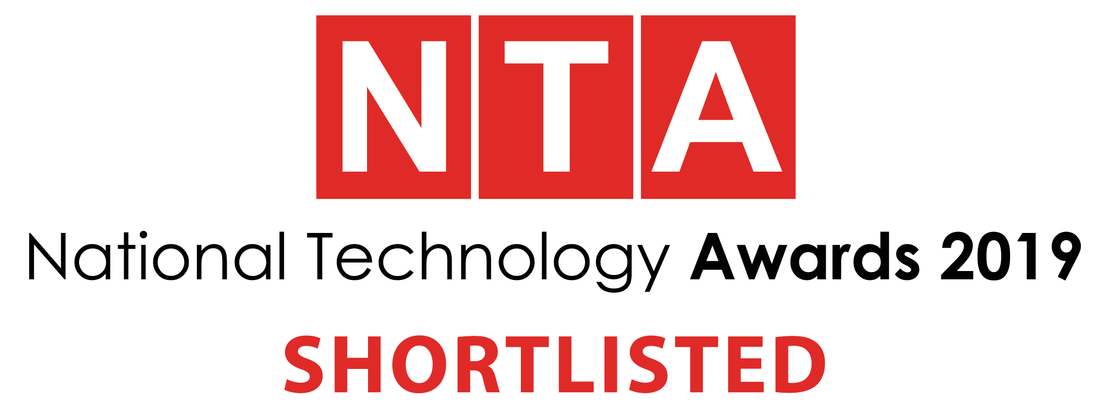 National Technology Awards 2019 shortlisted logo