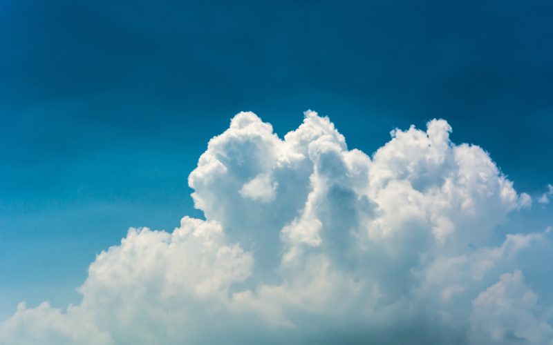 Cloud formation against blue sky