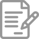 Greyscale icon of paper contract