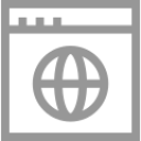Greyscale icon of intranet browser window