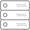 Greyscale icon of Virtual Server