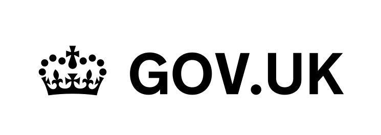 Black GOV.UK logo on transparent background