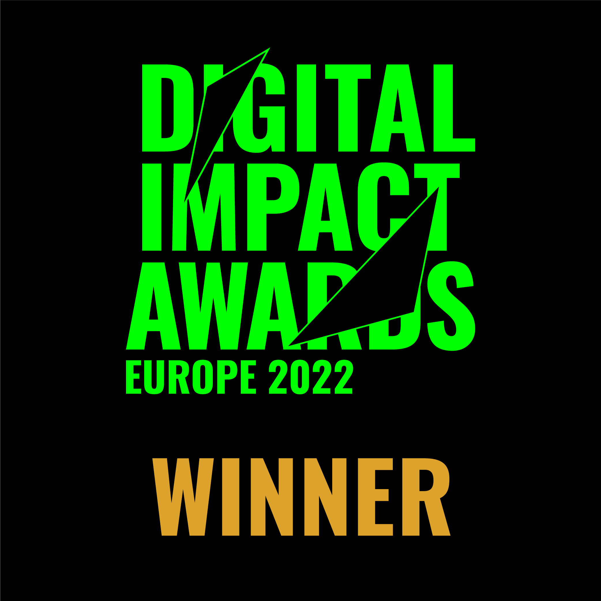 Digital Impact Awards europe 2022 - Winner Gold